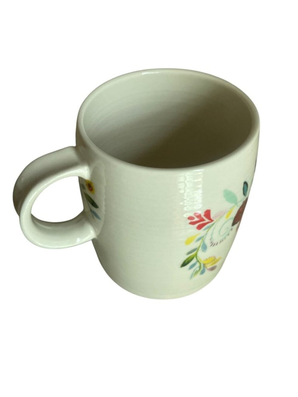 Anthropologie Petal Palette monogram mug floral letter "S" Starla M. Halfmann.  - Picture 3 of 7